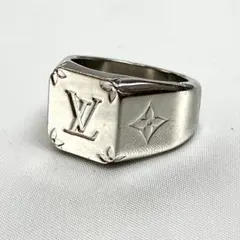 【極美品】ルイヴィトン　シグネットリング　モノグラム　シルバー　M62488