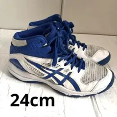 ASICS バスケットボールシューズ ホワイト/ブルー　キッズ
