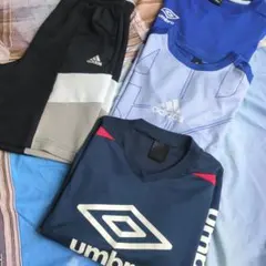 サイズ150〜160難あり■adidasとumbro4点セット■半袖Tシャツ予備