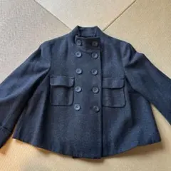 MEXX ダークグレー ダブルブレスト ウールコート