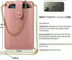 ❤️スマホポーチレディース❤️ ショルダー人気 可愛い ローズレッド②