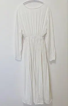 I-SOOK ギャザーコットンロングワンピース