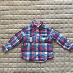 ミキハウス　ミキハウスダブルビー　シャツ　チェック　100センチ