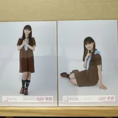櫻坂46 ポロシャツコーデ 生写真 山川宇衣 ヒキ、座り