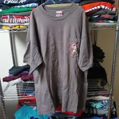 90sヴィンテージXLベイサイド左胸ぽけっとtシャツUSA直輸入一点物メンズ古着