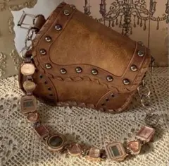 レザー編み込みハンドバッグ ヴィンテージ ハンドメイド - メルカリ