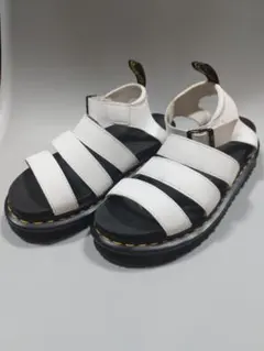 Dr.Martens 白 厚底 サンダル 3ストラップ UK5 24cm - メルカリ