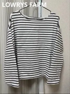 LOWRYS FARM ストライプ 長袖Tシャツ