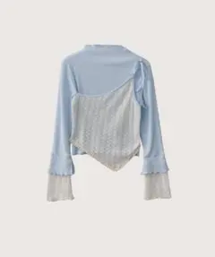 【新品】アシンメトリーレーストップス LA POMME petit ラポミ プチ