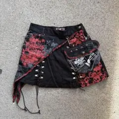 00s Mad Punks ミニスカート Y2K ゴスロリ スカル チェーンのサムネイル