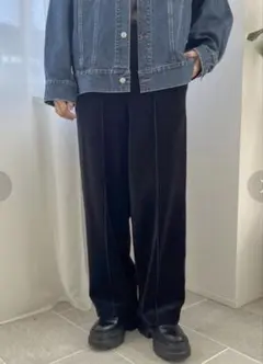 ベロアパンツ ワイドパンツ