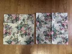 クッションカバー 2枚セット 花柄 ゴブラン織り風　45cm×45cw