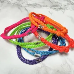 ペアセット ワカミ 手作りネオンコード アンクレット ブレスレット6色入り