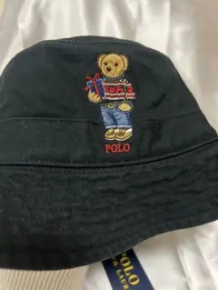 ★新品タグ付き★ラルフローレン ポロベア バケットハット　黒　S/Mサイズ