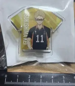 月島蛍　ハイキュー 烏野 みんなの背番号 月島蛍　アクリルクリップ