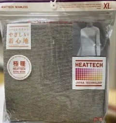 ヒートテック　シームレス　XL 極暖 長袖　UNIQLO タートル細ボーダー