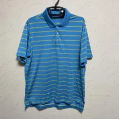 adidas golf アディダスゴルフ 半袖ポロシャツ ブルー×イエロー