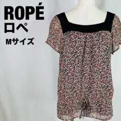 ROPÉ ロペ　花柄　シフォン　チュニック Mサイズ　シャツ　ブラウス　B51のサムネイル