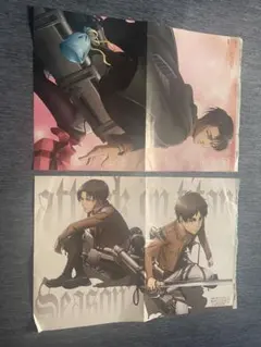 進撃の巨人 リヴァイ、エレンポスター2枚セット　新品未使用