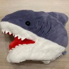 なりきり ふわふわサメのかぶりもの　グレー