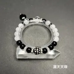 No.574. 満天天珠・水晶天使・ハート・ブレスレット