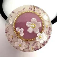 ＊No. 47 ＊春フラワー レジン ピンク 上品 大人かわいい　ドライフラワー