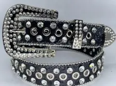 格安大バックル105cm ウエスタンベルト　ブラック　LEX アメカジ　グランジ