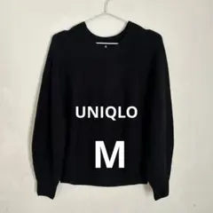 UNIQLO M 3Dコットンバルーンスリーブセーター　　KNIT ブラック