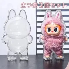 ラブブ アクリルクリアケース 保護 立ちタイプ 2点セット インテリア