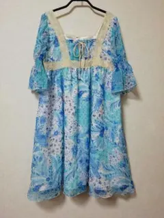 JAYRO チュニック ワンピース ペイズリー柄 シフォン レース
