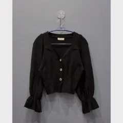 【 Anmille 】パールボタン カーディガン ブラックのサムネイル