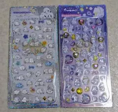 カミオジャパン ふぁみぃストーンつきジュエルプチドロップステッカー　シマエナガ