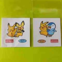 ポケモンパンシール　25周年記念　ピカチュウ&ピチュー、ピカチュウ&ポッチャマ