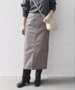 シップス SHIPS ストレッチ コーデュロイ イージー ナロー スカート