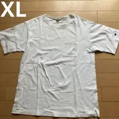 さ*む様 Champion ホワイト Tシャツ X-LARGE 刺繍　ポケットt