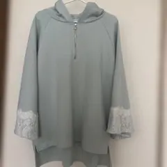 axes femme パーカーフーディ　レース花粉