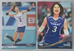 BBM INFINITY 木村沙織 大山加奈 バレーボールカード 2장 세트