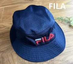 FILA バケットハット　ネイビー　メッシュ　58cm
