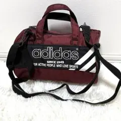 ヴィンテージ アディダス ミニボストン 2way バーガンディ