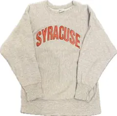 90s USA製　チャンピオン　リバースウィーブ　刺繍タグ　グレー　　カレッジ