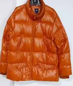 クリーニング済み GAP ダウンジャケット L オレンジ