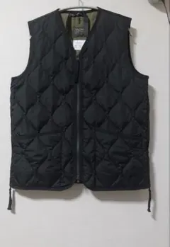 TAIONミリタリーVネックジップ ダウンベスト TAION-001ZML-1