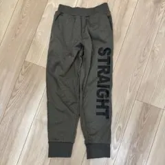 グレー ストレートパンツ スウェット素材