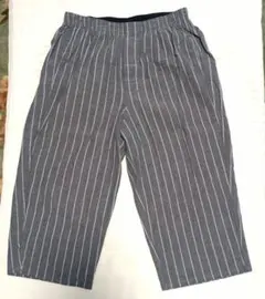 美品!!! ユニクロ UNIQLO ステテコ グレーと白のストライプ Lサイズ