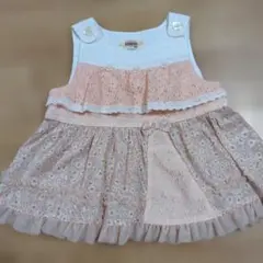 【389】souris　80cm スーリー　花柄　ミルキースーツ ワンピ