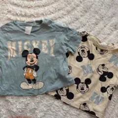 H&M ミッキーマウス Tシャツ 2枚セット