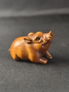 美品】ネズミ 鼠 根付 木彫 置物 工芸品 美術品 骨董 光玉 在銘 - メルカリ