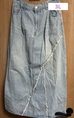 【大きいサイズ】デニムロングスカート 3L