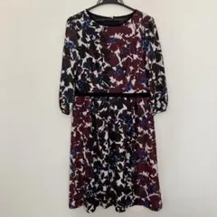 リフレクト　花柄長袖ワンピース（多色）