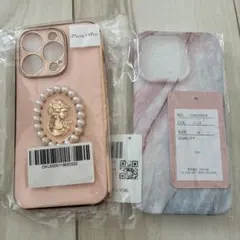iPhone 14 Pro用ピンクハードケース2種セット